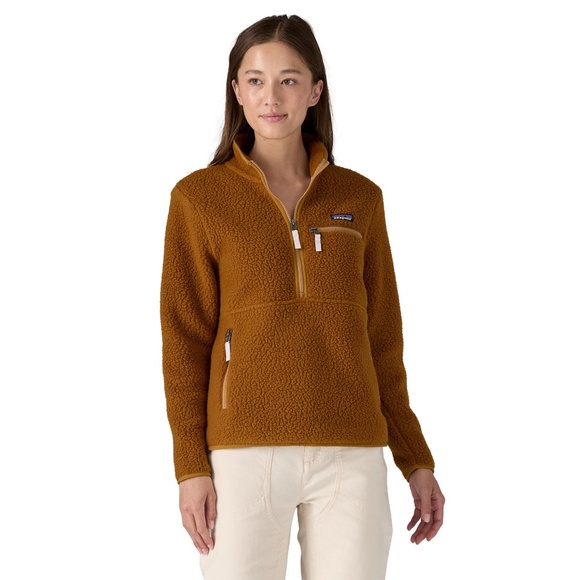 Patagonia Women's Retro Pile Fleece Marsupial Pullover Shelter Brown XS - Picture 3 of 12